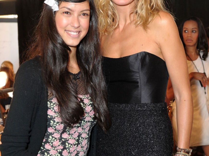 Topmodel Rebecca Mir und Heidi Klum. Model-Mama Heidi hat ihr den Job auf der Fashion Week organisiert