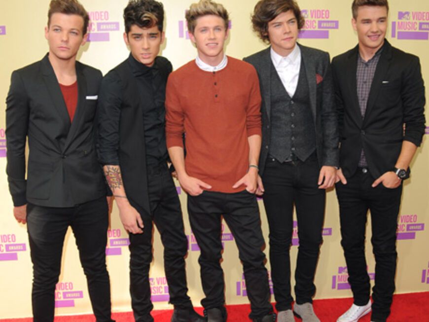 Die Abräumer des Abends: Die britische Boygroup "One Direction" sorgt für Kreischalarm