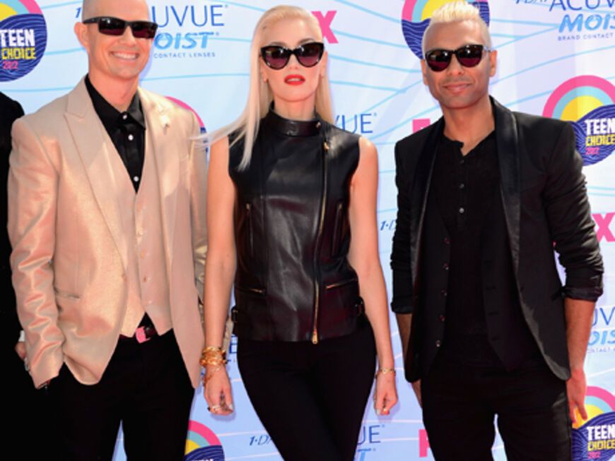 Adrian Young, Gwen Stefani und Tony Ashwin Kanal von "No Doubt" legten eine tolle Showeinlage auf's Parkett