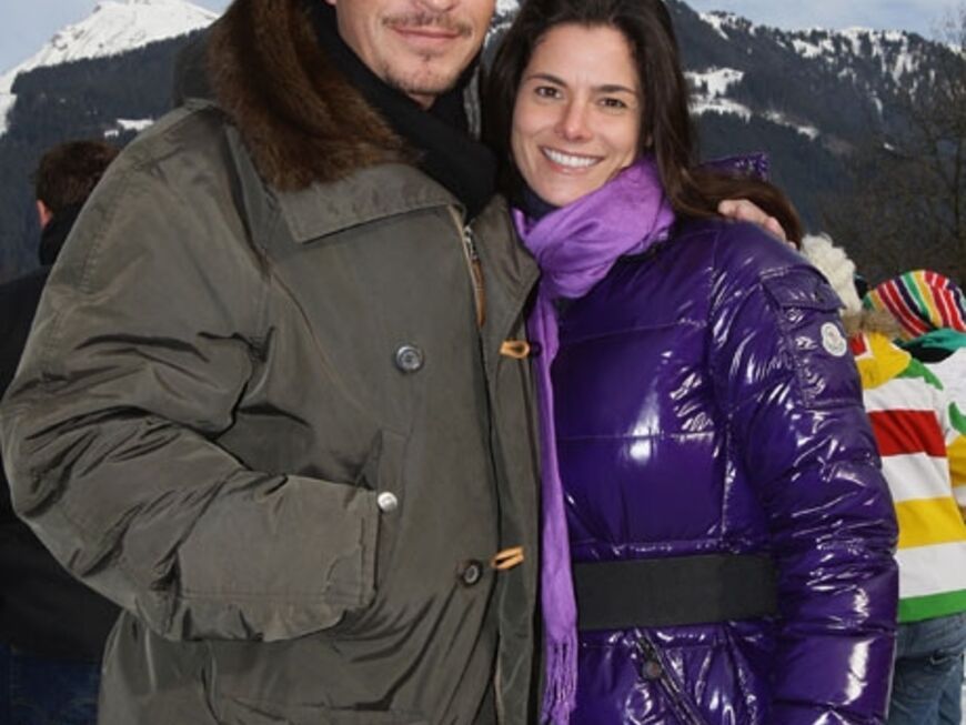 Schauspieler Hardy KrÃ¼ger Jr. kam mit seiner LebensgefÃ¤hrtin Katrin Fehringer in den bekannten Skiort KitzbÃ¼hel in Österreich