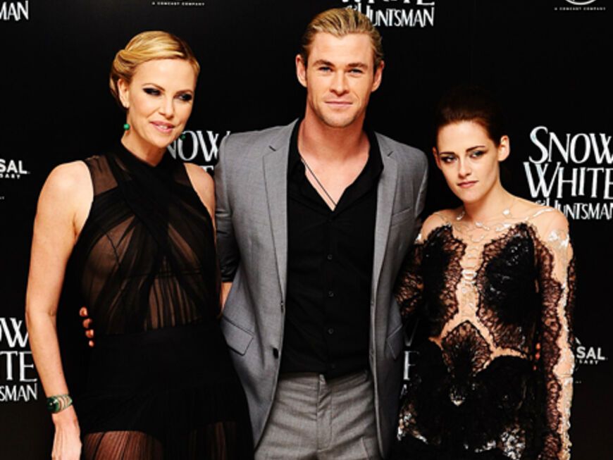 Charlize Theron, Chris Hemsworth und Kristen Stewart
