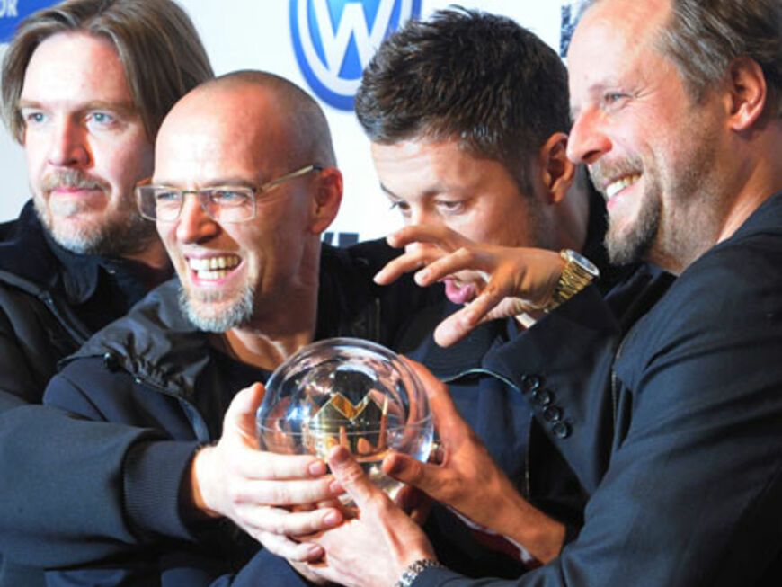 Die Fantastischen Vier freuen sich über einen Preis in der Kategorie "Bestes Album"