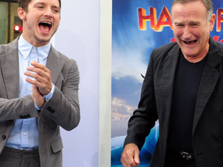 Hatten offensichtlich ihre größte Freude: Elijah Wood und Robin Williams