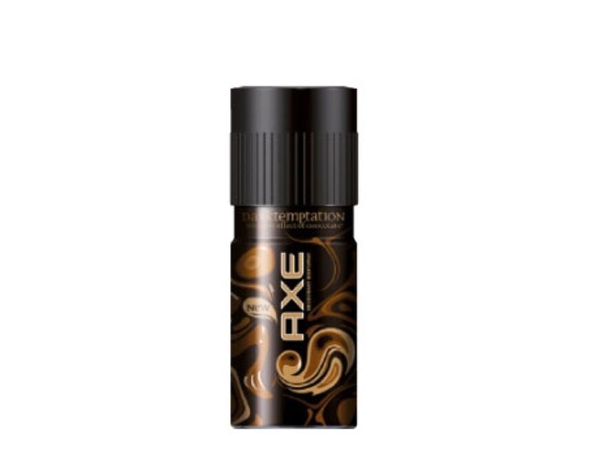 Männer-Bodyspray "Dark Tempation" mit Schokolade, Amber und Patschuli von Axe, 150 ml ca. 4 Euro