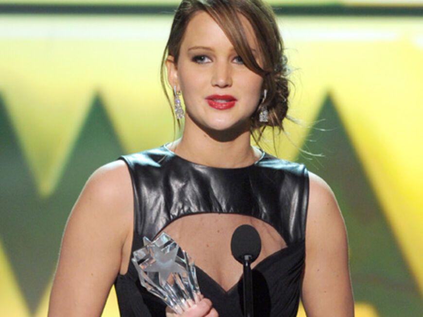 Jennifer Lawrence kann ihr Glück kaum fassen. Erst einen Tag zuvor wurde sie bei den "People's Choice Awards" geehrt