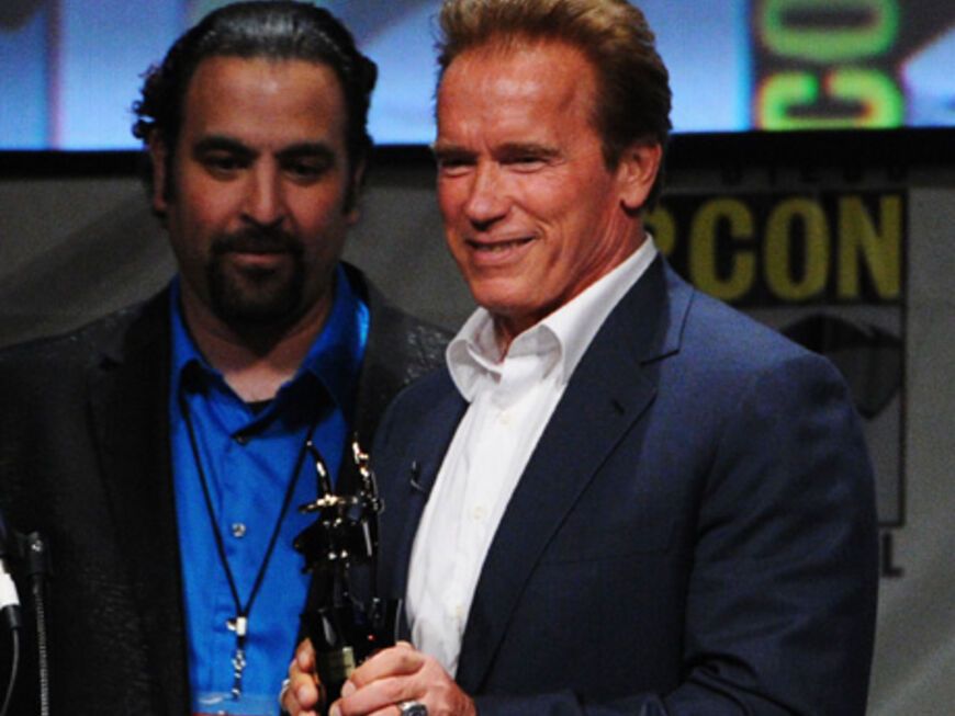 Gut gelaunt: Arnold Schwarzenegger auf der Comic Con 2012 in San Diego