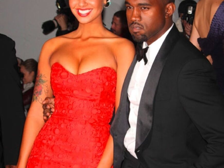 Kanye West kam mit seiner Model-Freundin Amber Rose 