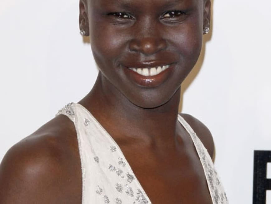 Gefragt: Das sudanesische Topmodel Alek Wek lief für den italienischen Designer Vittorio Zunino Celotto über den Catwalk