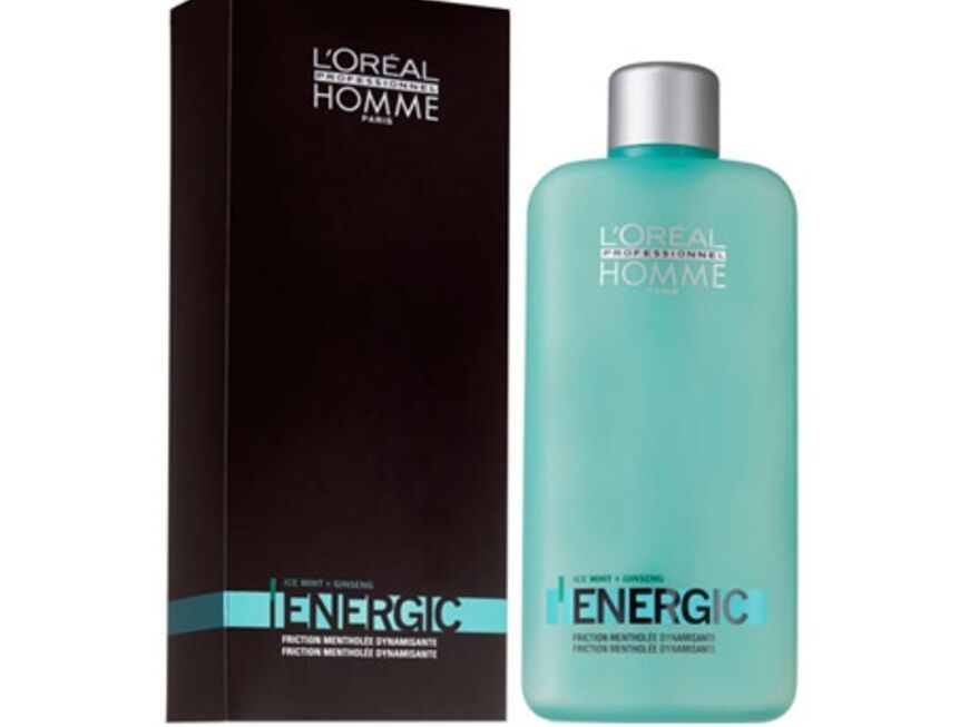 Für ihn: ENERGIC Energising Hair and Scalp Tonic, LOreal Homme, 250 ml, ca 18 Euro