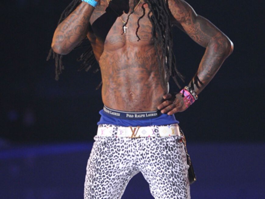 Lil Wayne zeigte hingegen viel Haut