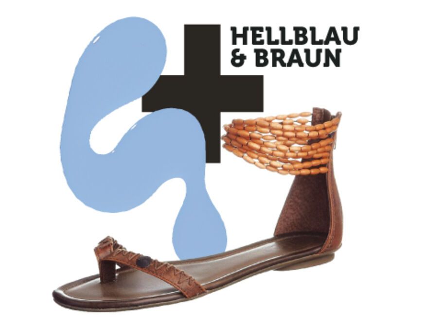 Lack „Ultimate Nail Laquer – Nr. 530“ von Catrice, ca. 2 Euro; Schuhe: Braune Sandalen mit Fesselriemen aus Holzkettchen von Edc by Esprit über www.zalando.de, ca. 80 Euro