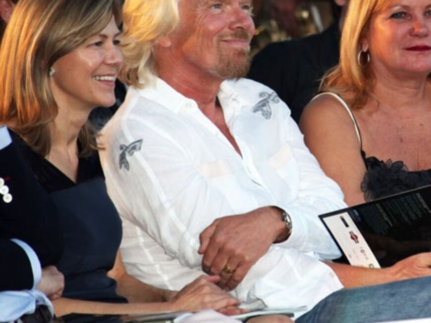 Virgin-Boss Richard Branson mit Ehefrau Joan Templeman (rechts)