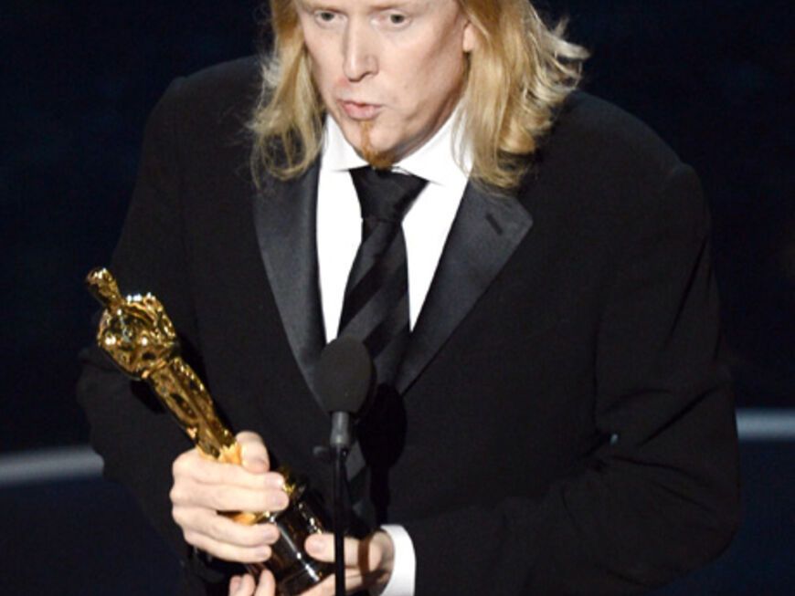 Paul N. J. Ottosson nimmt den Oscar für "Bester Tonschnitt" in "Zero Dark Thirty" entgegen