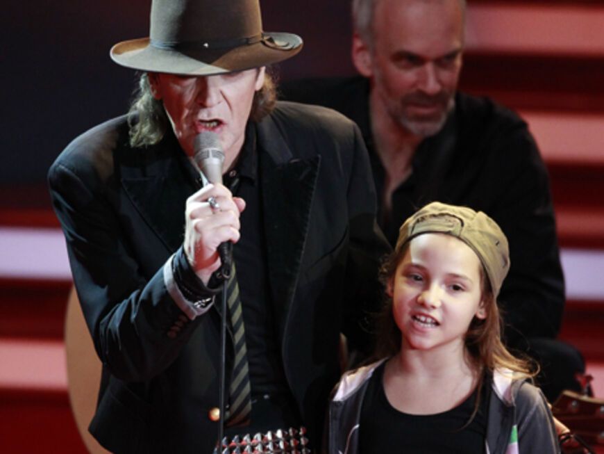 Udo Lindenberg performte mit den Kids