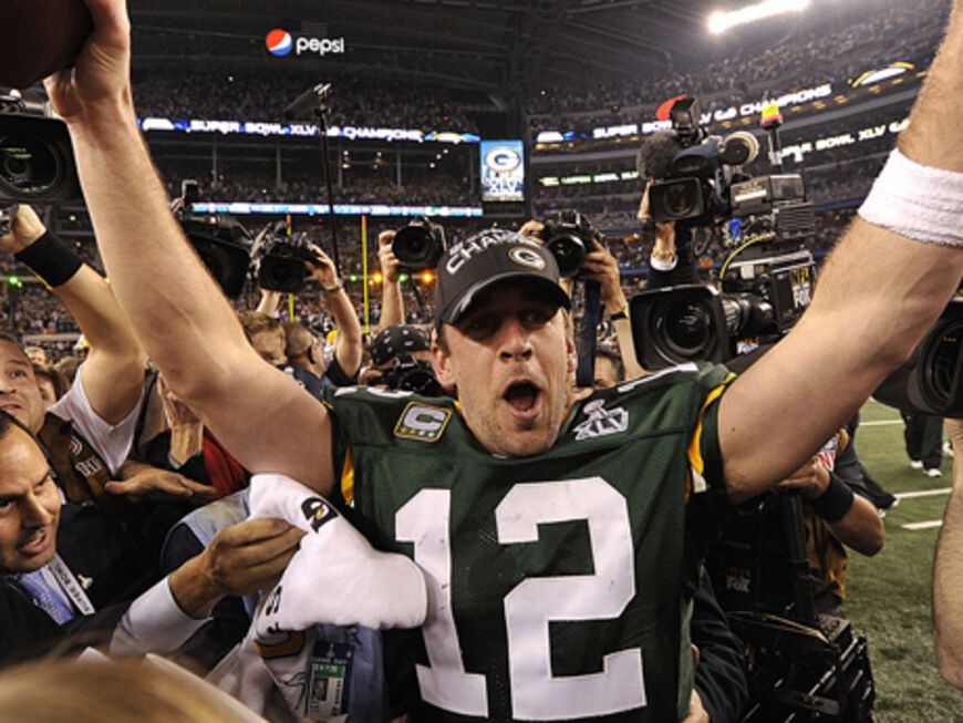 Jubelschreie: Zum vierten Mal in der Klubgeschichte holen die "Green Bay Packers" aus Wisconsin den Titel