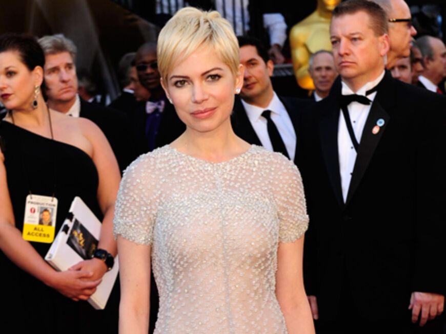 DAS Thema bei den Oscars: Welcher Star trägt was? Michelle Williams entschied sich für eine schlichte Chanel-Robe