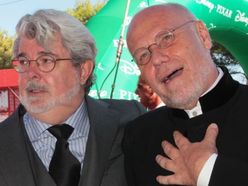 George Lucas mit dem Festivaldirektor Marco Muller 
