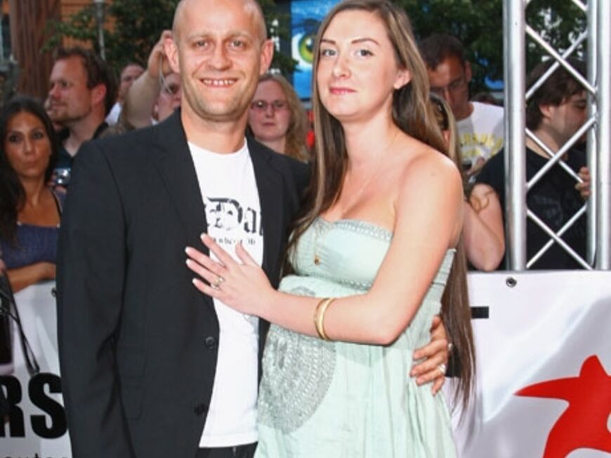 Schauspieler Jürgen Vogel und seine Freundin Michelle Gornick. Der vierfache Vater erwartet mit ihr ein Baby