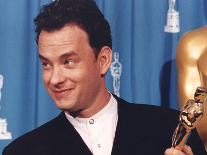 Tom Hanks gewinnt 1995 den Oscar als bester Hauptdarsteller in "Forrest Gump"