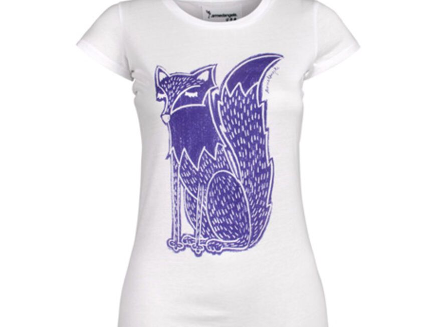 29. Juli 2012: Oh wie süß!!! Der niedliche Fuchs-Print zaubert aus dem Shirt aus Öko-Baumwolle ein echtes Fashion-Piece. Über armedangels.de, ca. 30 Euro