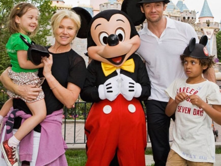 Familie Jackman im Disneyland