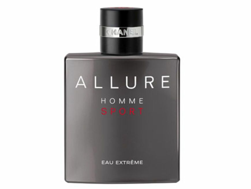 2. „Allure Homme Sport Eau Extrême de Chanel", setzt sich zusammen aus Minze, Muskatellersalbei und Sandelholz. Von Chanel, EdT 50 ml ca. 55 Euro