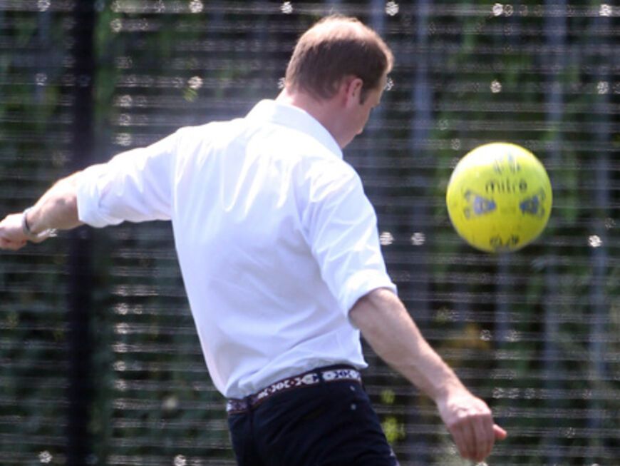 Prinz William ist nicht nur ein großer Fußball-Fan - sondern kann auch selbst gut Tore schießen