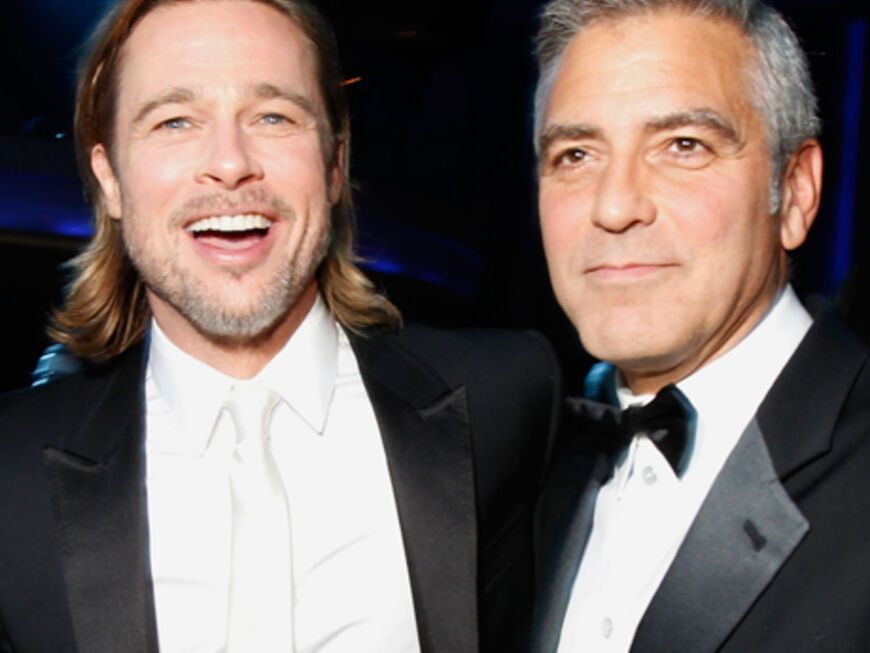Hatten offensichtlich ihren Spaß: Brad Pitt mit seinem guten Freund George Clooney