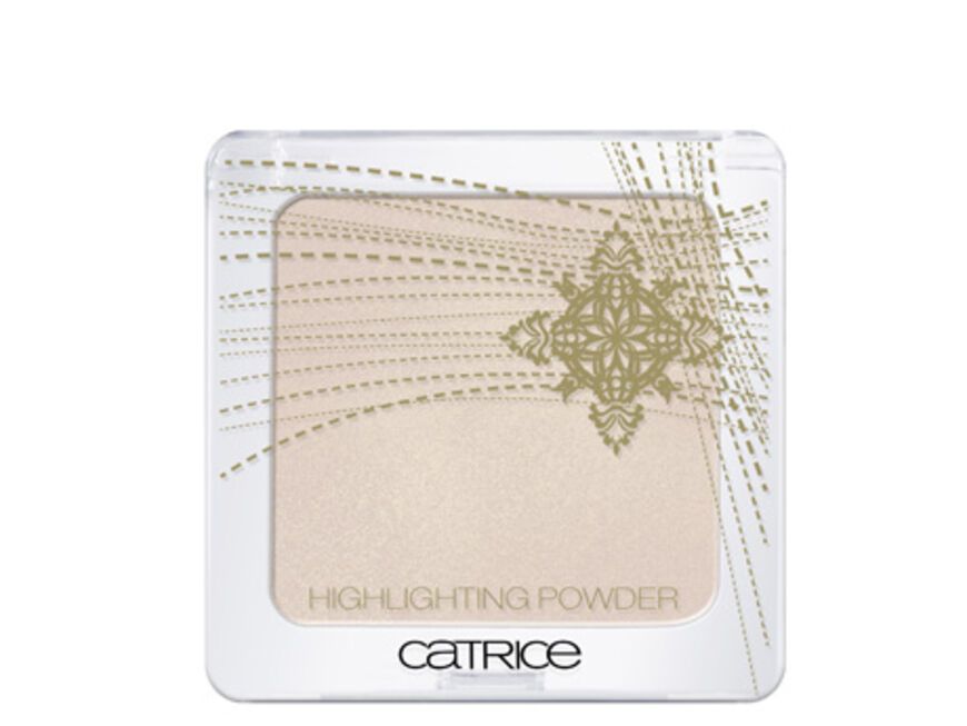 Mit dem "Highlighting Powder 01 Artfully Lustrous" von Catrice Cosmetics, ca. 5 Euro, werden Highlights gesetzt, das lässt einen schön strahlen