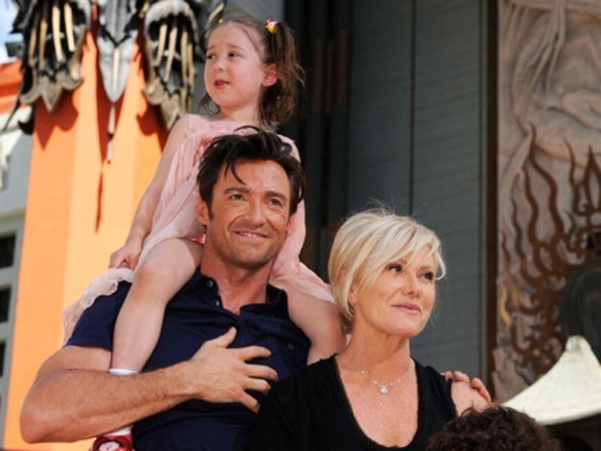 Die ganze Familie feierte mit, als Hugh Jackman Ende April seinen eigenen Stern auf dem "Walk of Fame" bekam