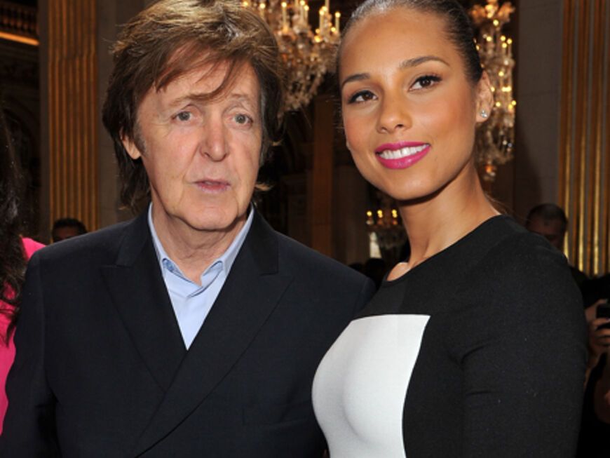 Paul McCartney und Alicia Keys bei der Show von Pauls Tochter Stella McCartney