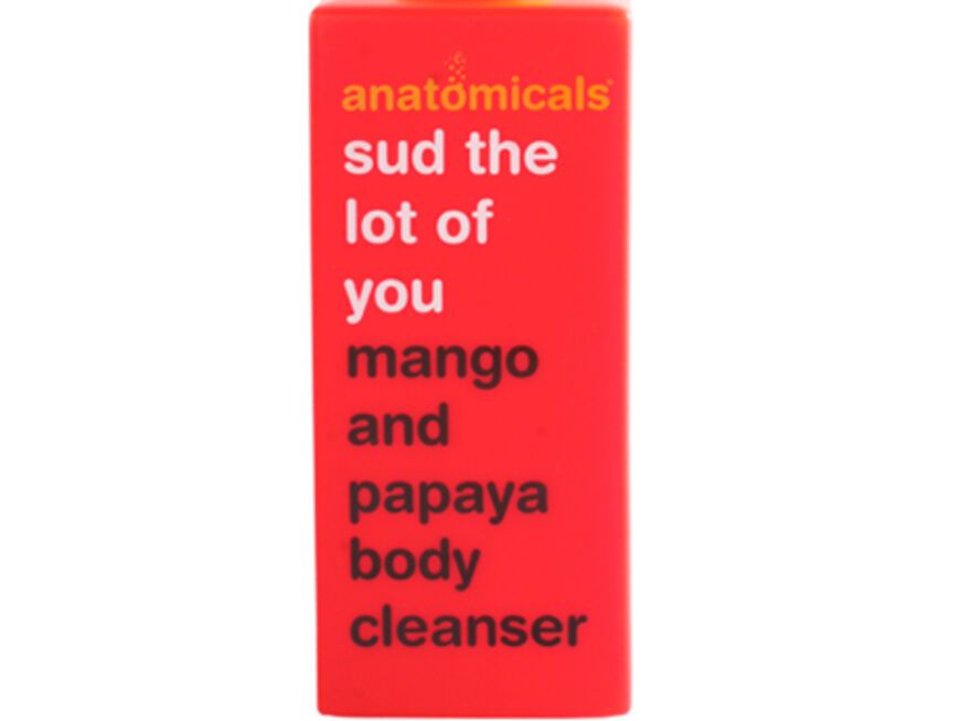 Duschgel „Sud the lot of you – Mango and Papaya“ von anatomicals über asos.de, ca. 7 Euro ﻿