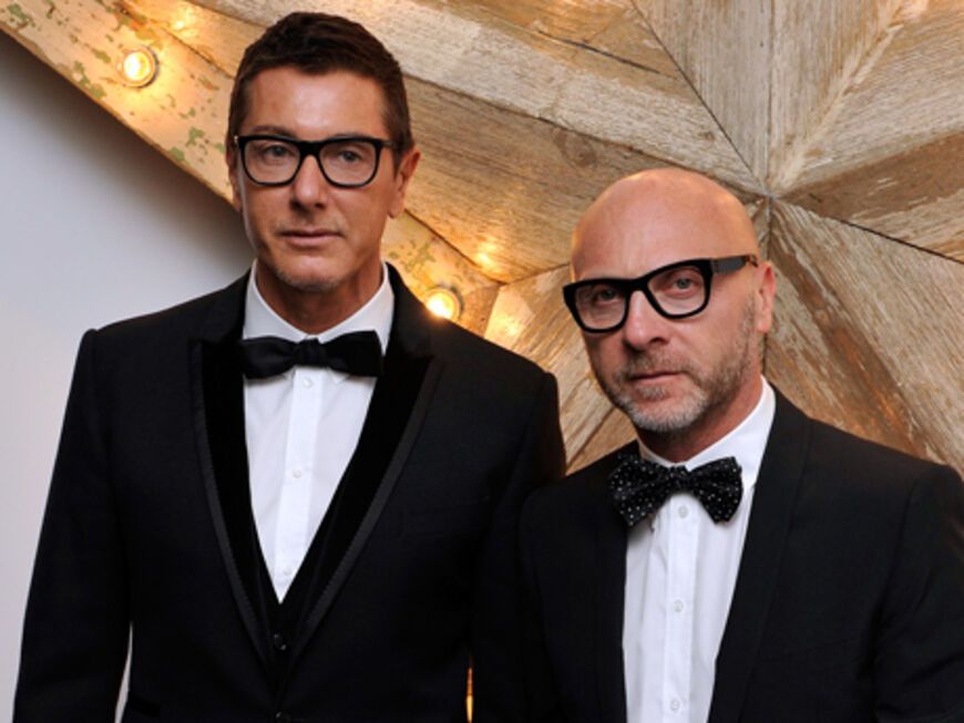 Durften natürlich nicht fehlen: Das Designer-Duo Domenico Dolce und Stefano Gabbana, zu deren Ehren das Event stattfand