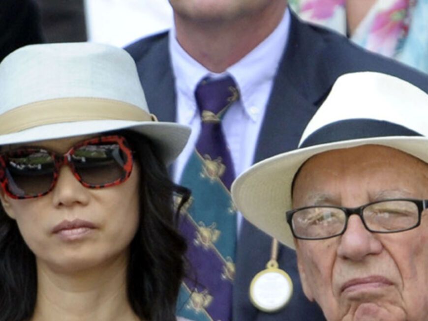 Medienmogul Rupert Murdoch schaute gemeinsam mit Ehefrau Wendi zu