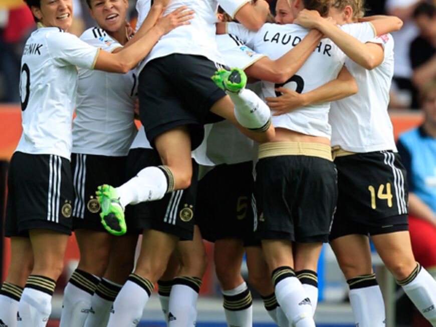 Grenzenlose Freude bei der deutschen Frauenfußball Mannschaft