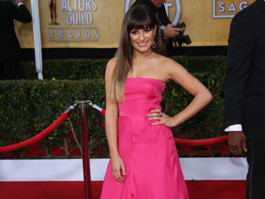 Schauspielerin Lea Michele ist pretty in pink