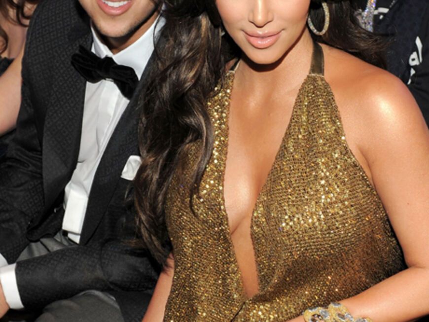 Kim Kardashian ﻿kam gemeinsam mit ihrem Bruder Rob zur Verleihung