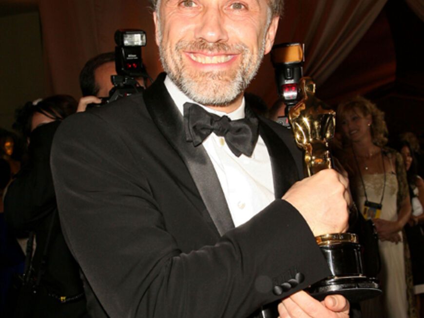Der Österreicher Christoph Waltz gewinnt 2010 die goldene Trophäe für seine Hauptrolle in "Inglourious Basterds"