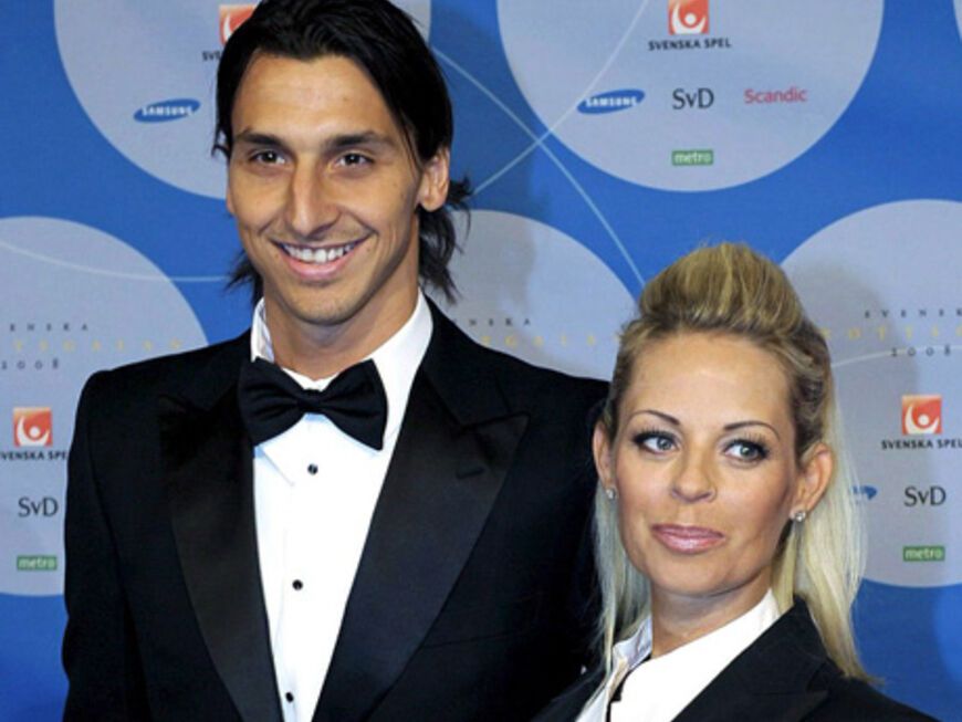 Der schwedische Super-Kicker Zlatan Ibrahimovic und seine Frau Helena Seger