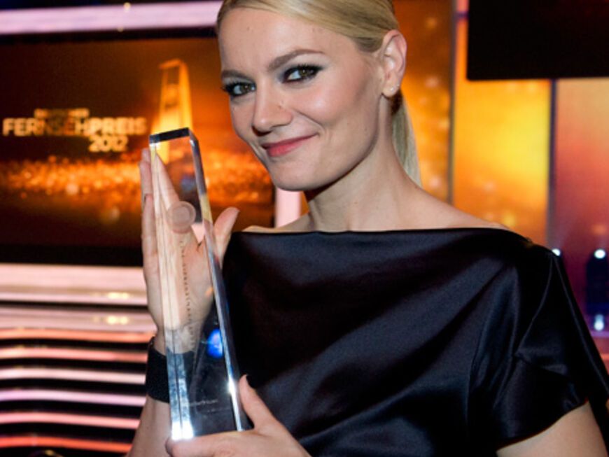 Ausgezeichnet: Martina Hill beim Deutschen Fernsehpreis 2012