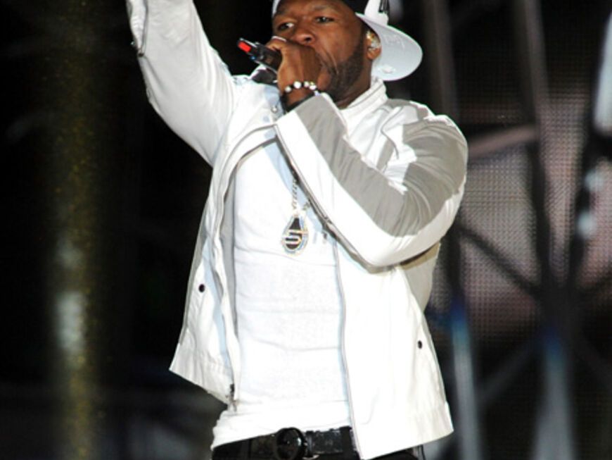Curtis Jackson alias 50 Cent rockt die Bühne