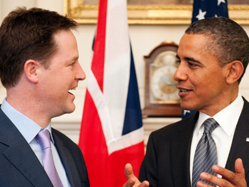 Politische Gespräche: David Cameron und Barack Obama
