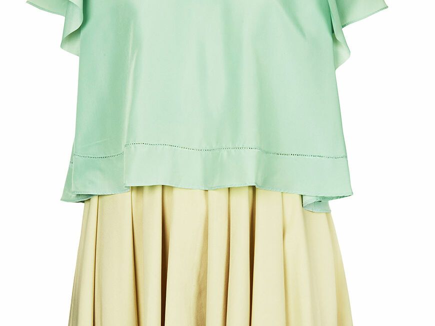 Zweifarbiges Kleid mit Rüschen von Cici, erhältlich über topshop.com, ca. 70 Euro
