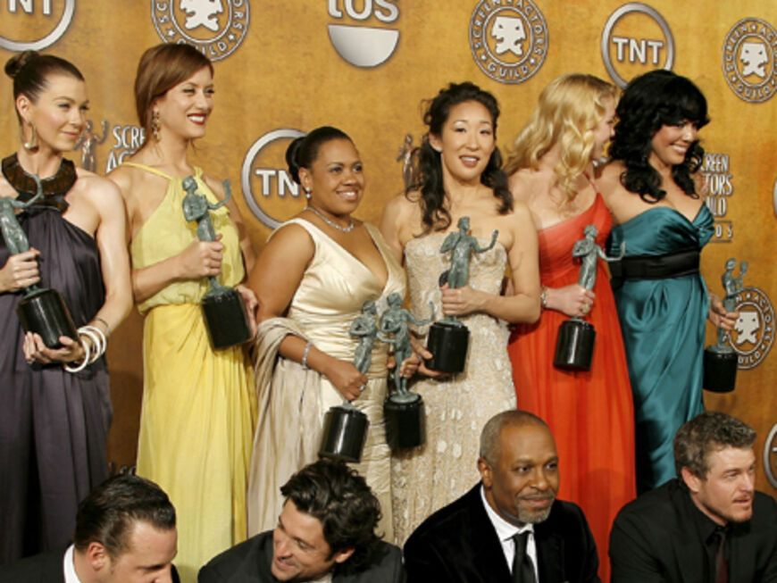 Eric Dane (u. r.) 2007 bei den Screen Actors Guild Awards mit den anderen Stars von "Grey's Anatomy"