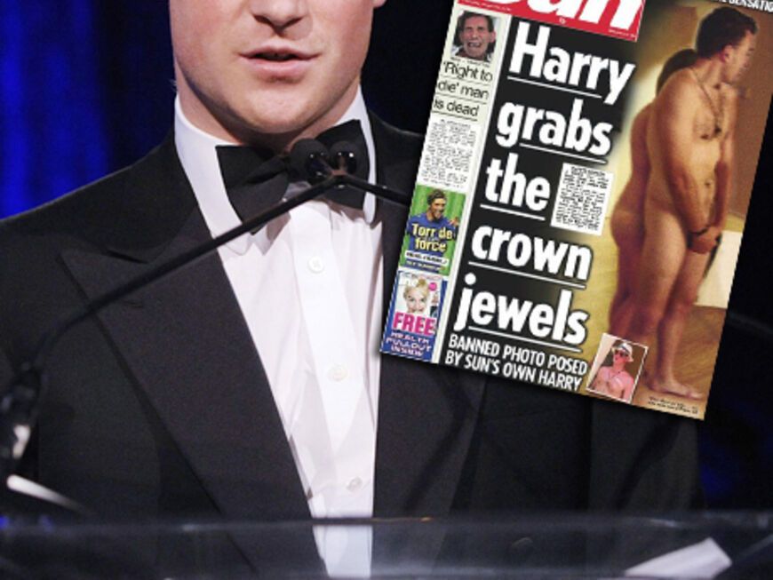 Prinz Harry hat mächtig Ärger am Hals. Die "Sun" veröffentlichte jetzt nachgestellte Nacktfotos auf der Titelseite