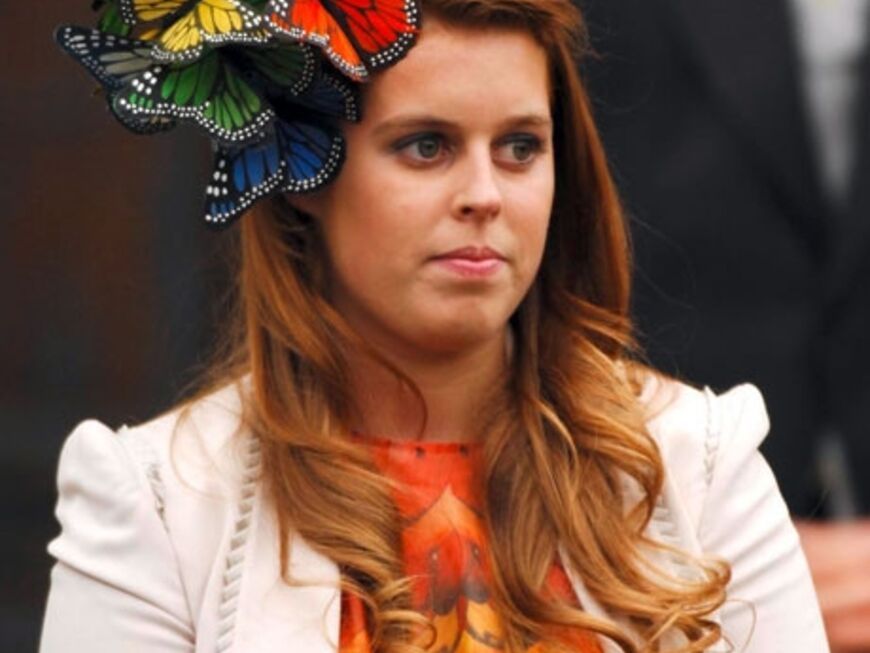 2008 war modisch das Jahr der Schmetterlinge. Diesen interessanten Hut trug die englische Prinzessin Beatrice 