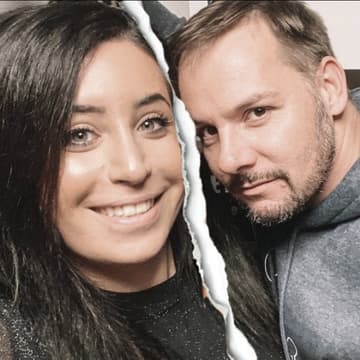 Jolina und Florian Mennen mit einem Riss