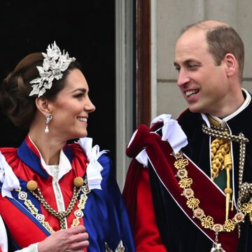 Prinzessin Kate und Prinz William auf dem Balkon des Buckingham-Palasts. 