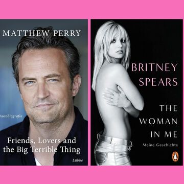 Buchcover von Matthew Perry, Britney Spears und Prinz Harry
