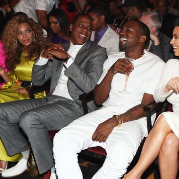 Ihr Best Buddies: Kanye West und Kim Kardashian zeigen sich gern an der Seite von Beyoncé Knowles und Jay-Z, wie hier im Juli 2012 bei den BET Awards